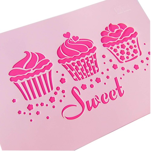 Schabloniertechnik Kuchen Schablone